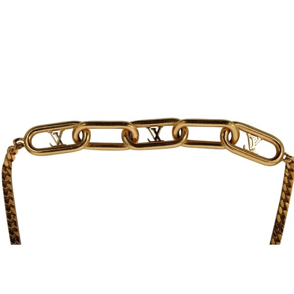 Louis Vuitton My LV Chain Link LV Logo Necklace Gold 22 Inch - Picture 5 of 10